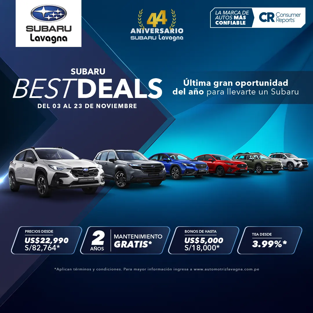 SUBARU BEST DEALS NOVIEMBRE 2025